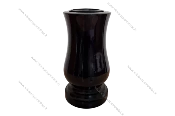 Овальная ваза из черного гранита VGR04