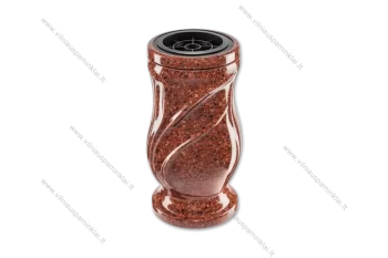 Красная полимербетонная ваза VM05 K3 для могил