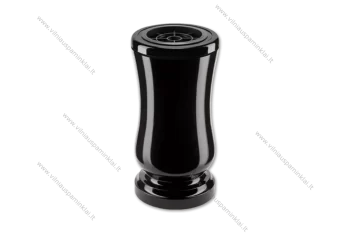 Классическая черная ваза из полимербетона VM10 K1 для могил
